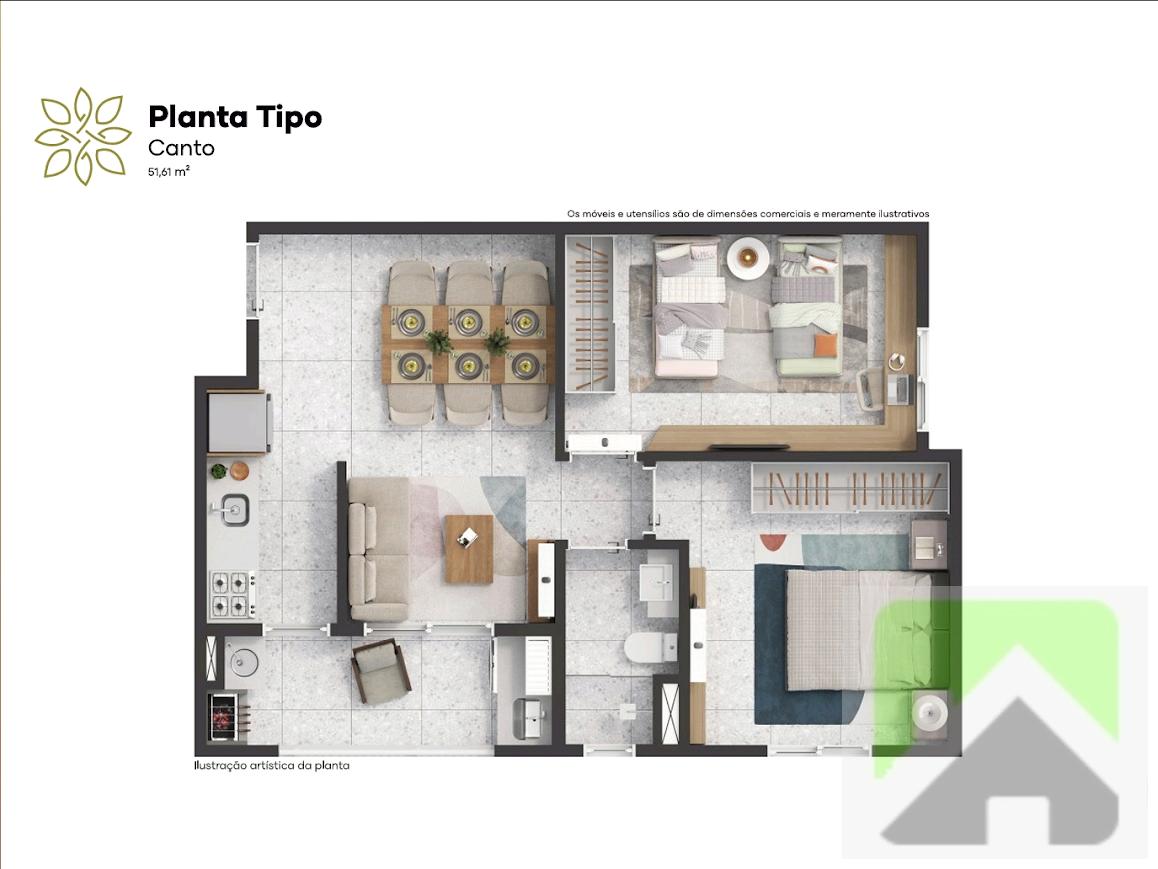 Apartamento, 2 quartos, 51 m² - Foto 33